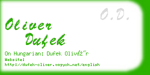 oliver dufek business card